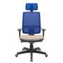 Imagem de Cadeira Office Brizza Tela Azul Com Encosto Assento Poliester Fendi Autocompensador Base Standard 126cm - 63395