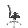 Imagem de Cadeira Office Brizza Tela Branca Assento Aero Preto RelaxPlax Base Aluminio 120cm - 63842