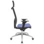 Imagem de Cadeira Office Brizza Tela Branca Com Encosto Assento Facto Dunas Azul Autocompensador 126cm - 63259