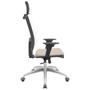 Imagem de Cadeira Office Brizza Tela Branca Com Encosto Assento Poliester Fendi RelaxPlax Base Aluminio 126cm - 63606