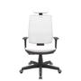 Imagem de Cadeira Office Brizza Tela Branca Com Encosto Assento Vinil Branco RelaxPlax Base Standard