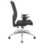 Imagem de Cadeira Office Brizza Tela Preta Assento Aero Preto BackPlax Base Aluminio 120 cm - 64217