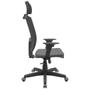 Imagem de Cadeira Office Brizza Tela Preta Com Encosto Assento Poliester Cinza RelaxPlax Base Standard 126cm - 63622