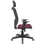 Imagem de Cadeira Office Brizza Tela Preta Com Encosto Assento Poliester Vinho RelaxPlax Base Standard 126cm - 63620