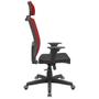 Imagem de Cadeira Office Brizza Tela Vermelha Com Encosto Assento Aero Preto RelaxPlax Base Standard 126cm - 63629