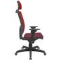 Imagem de Cadeira Office Brizza Tela Vermelha Com Encosto Assento Poliester Vinho Autocompensador Base Standard 126cm - 63369