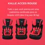 Imagem de Cadeira para Auto Kalle Acces Rouge (9 a 36 kg) - Teamtex