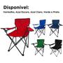 Imagem de Cadeira Para Camping Dobravel Portatil Praia 120 Kg Vermelha