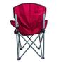 Imagem de Cadeira Para Camping Dobravel Reforçada Premium 160KG Vermel