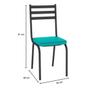 Imagem de Cadeira para Cozinha Kit 6 Cadeiras Tubular 118 Europa Cor Preto e Azul Turquesa - Artefamol - Og Móveis