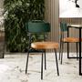Imagem de Cadeira Para Cozinha Sala De Jantar Barcelona L02 Facto Verde Musgo tecido sintético Whisky - Lyam Decor