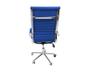 Imagem de Cadeira para Escritório Presidente Esteirinha Azul em material sintético Base Giratória Cromada Modelo Charles Eames Marca - Bering