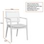 Imagem de Cadeira para Mesa de Jantar Adele 44cm Madeira Maciça com Braço  material sintético Fende - Sallar Home