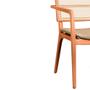 Imagem de Cadeira para Mesa de Jantar Adele 44cm Madeira Maciça com Braço  material sintético Fende - Sallar Home
