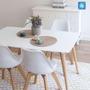 Imagem de Cadeira para Mesa de Jantar Sala Cozinha Escrivaninha Saarinen Design Leda Branca