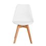 Imagem de Cadeira para Mesa de Jantar Sala Cozinha Escrivaninha Saarinen Design Leda Branca