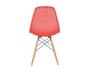 Imagem de Cadeira para Sala de Jantar Colmeia na Cor Vermelha Rosa CLARO Base Madeira EIFFEL Modelo Eiffel