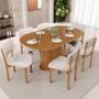 Imagem de Cadeira Para Sala de Jantar Cozinha Living Estofada Dara L02 Linho Cru - Lyam Decor
