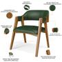 Imagem de Cadeira Para Sala de Jantar e Estar Living Estofada Suran L02 material sintético Verde Musgo - Lyam