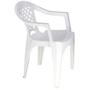 Imagem de Cadeira Plástica Com Braço Poltrona Tramontina Branca Kit 10