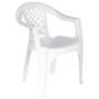 Imagem de Cadeira Plástica Com Braço Poltrona Tramontina Branca Kit 10