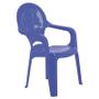 Imagem de Cadeira plastica monobloco com bracos infantil estampada catty azul