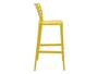 Imagem de Cadeira plastica monobloco sofia amarela encosto vazado horizontal alta bar tramontina
