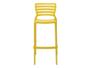 Imagem de Cadeira plastica monobloco sofia amarela encosto vazado horizontal alta bar tramontina