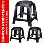 Imagem de cadeira plastico preta casa cozinha sala jardim churrasco suporta 135kg