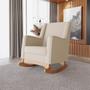 Imagem de Cadeira Poltrona de Amamentação e Balanço Áquila C/ Puff - Anjo de Casa