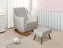 Imagem de Cadeira Poltrona de Amamentação e Balanço Áquila C/ Puff Off White - Anjo de Casa