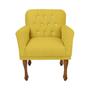 Imagem de Cadeira Poltrona Decorativa Para Quarto e Closet Anitta Corano Amarelo LM DECOR