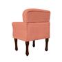 Imagem de Cadeira Poltrona Decorativa Para Quarto e Closet Anitta Suede Coral DL Decor