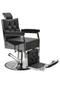 Imagem de Cadeira Poltrona Kigman retrô com base - Para salões e barbearia - Cor Preto