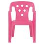 Imagem de Cadeira Poltrona Plástica Para Criança Até 40Kg Rosa Mor