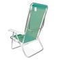Imagem de Cadeira Praia Aluminio Reforçada Reclinavel 8 Posiçoes