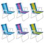 Imagem de Cadeira Praia dobravel Aluminio Mor 6 unidades