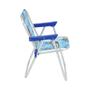 Imagem de Cadeira Praia Infantil 30kg Alumínio Dobrável HotWheels Azul