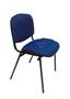 Imagem de cadeira prisma iso desmontável estofado  para recepção igreja recepção escritório cor azul