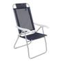Imagem de Cadeira Prosa Aluminio 4 Posicoes Sannet Cinza Bel