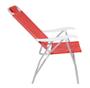 Imagem de Cadeira Prosa Aluminio 4 Posicoes Sannet Vermelha Bel