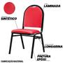 Imagem de Cadeira Recepção Essencial Hot Fixa Empilhável Vermelha - Mpozenato