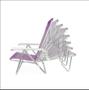 Imagem de Cadeira Reclinável 8 Posições Alumínio Lilás - Mor 2293