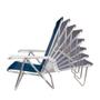 Imagem de Cadeira Reclinável Alumínio 8 Posições Azul Marinho