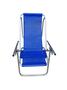 Imagem de Cadeira Reclinável de Praia 5 posições Em Alumínio Reforçado - Azul