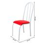 Imagem de Cadeira Requinte Branco/Vermelho 11428 - Wj Design