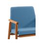 Imagem de Cadeira Rodrigues Linho Azul Jeans 77x61x57cm Daf Mobiliário