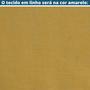 Imagem de Cadeira Roma Daf Móveis em Assento e Encosto em MDF com Espuma D28 Linho Amarelo Base Aço Preto