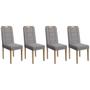 Imagem de Cadeira Sala de Jantar 2CAD150EA Kit 4 Un Eucalipto/Suede Cinza Titanio A050 - Kappesberg