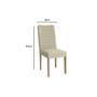 Imagem de Cadeira Sala de Jantar 2CAD157EA Kit 2 Un Eucalipto/Veludo Preto A038 - Kappesberg